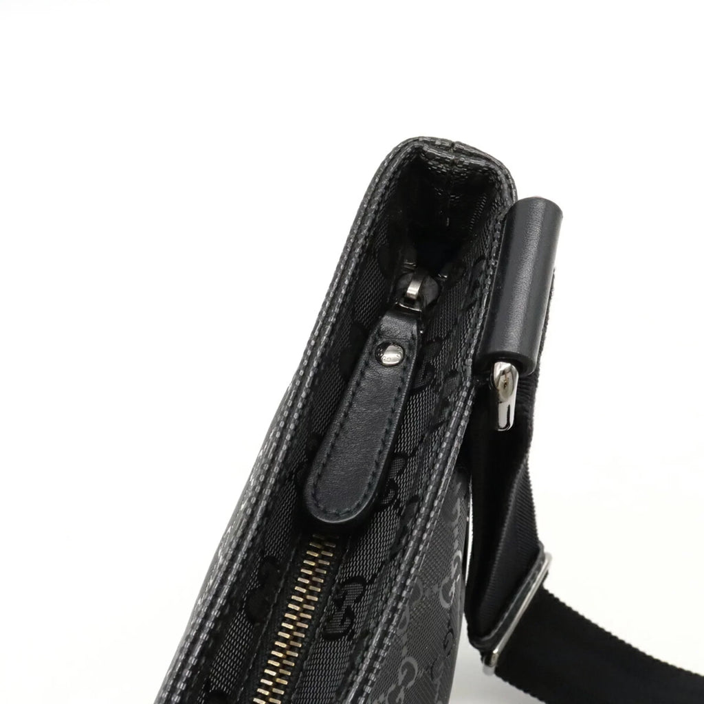 (Good) Pre-Owned Black Imprime Shoulder Bag Crossbody Leather PVC GG 201446