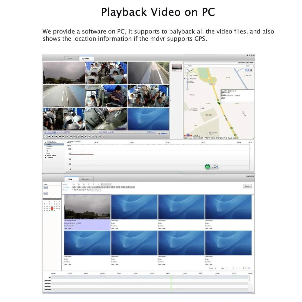 Rear Video Bus Phone Real-time on Cameras Remote Channel PC WiFi with Recorder DVR 4 4 IR Car Kit Side MDVR 1080P AHD Monitor HDD for View Truck 7 Vehicle Car JOINLGO inches Mobile Car 1080P GPS View